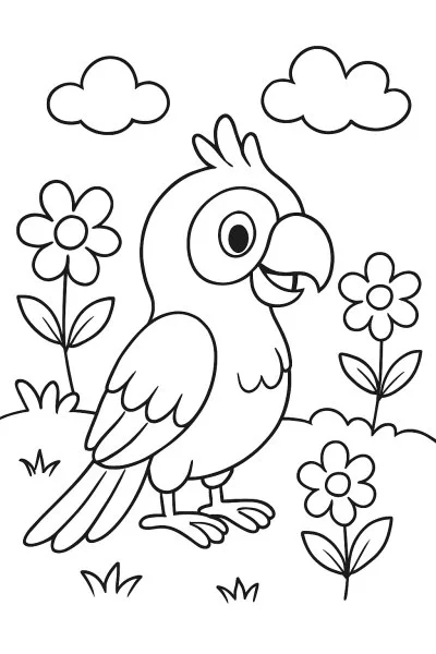 Arara para colorir 01