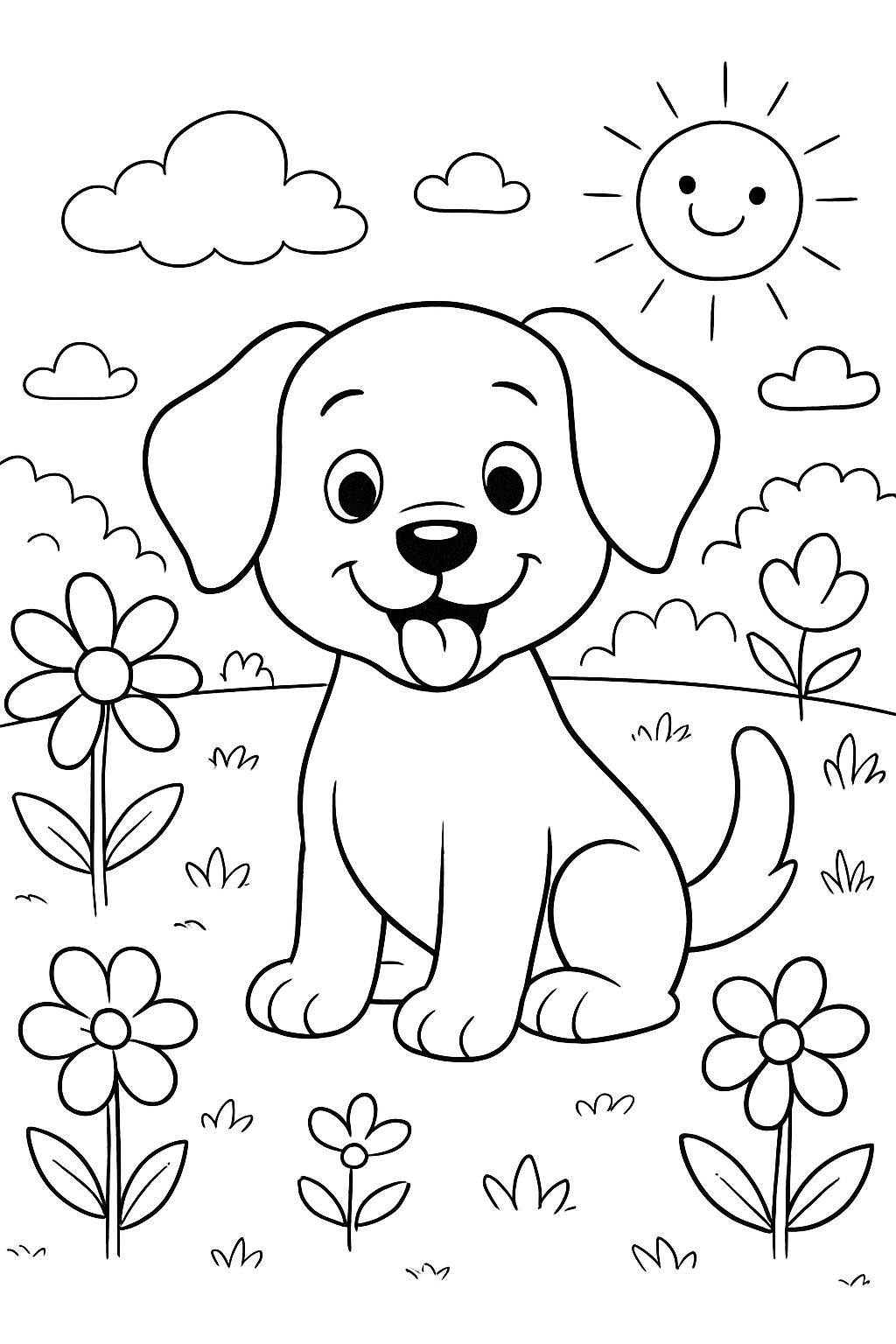 Cachorros para colorir 12