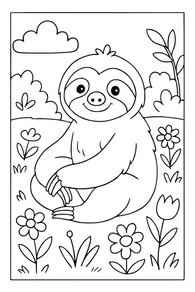 Bicho-Preguiça para colorir 12
