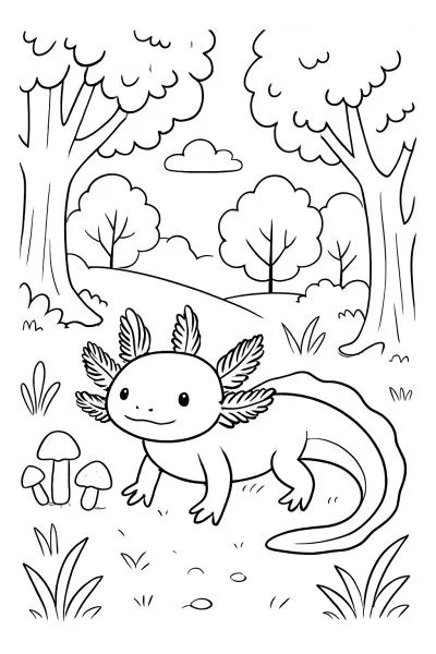 Axolotes para colorir 02