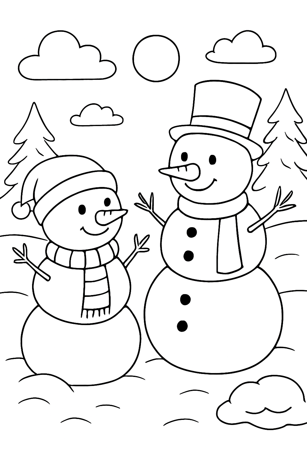 Bonecos de Neve para colorir 05