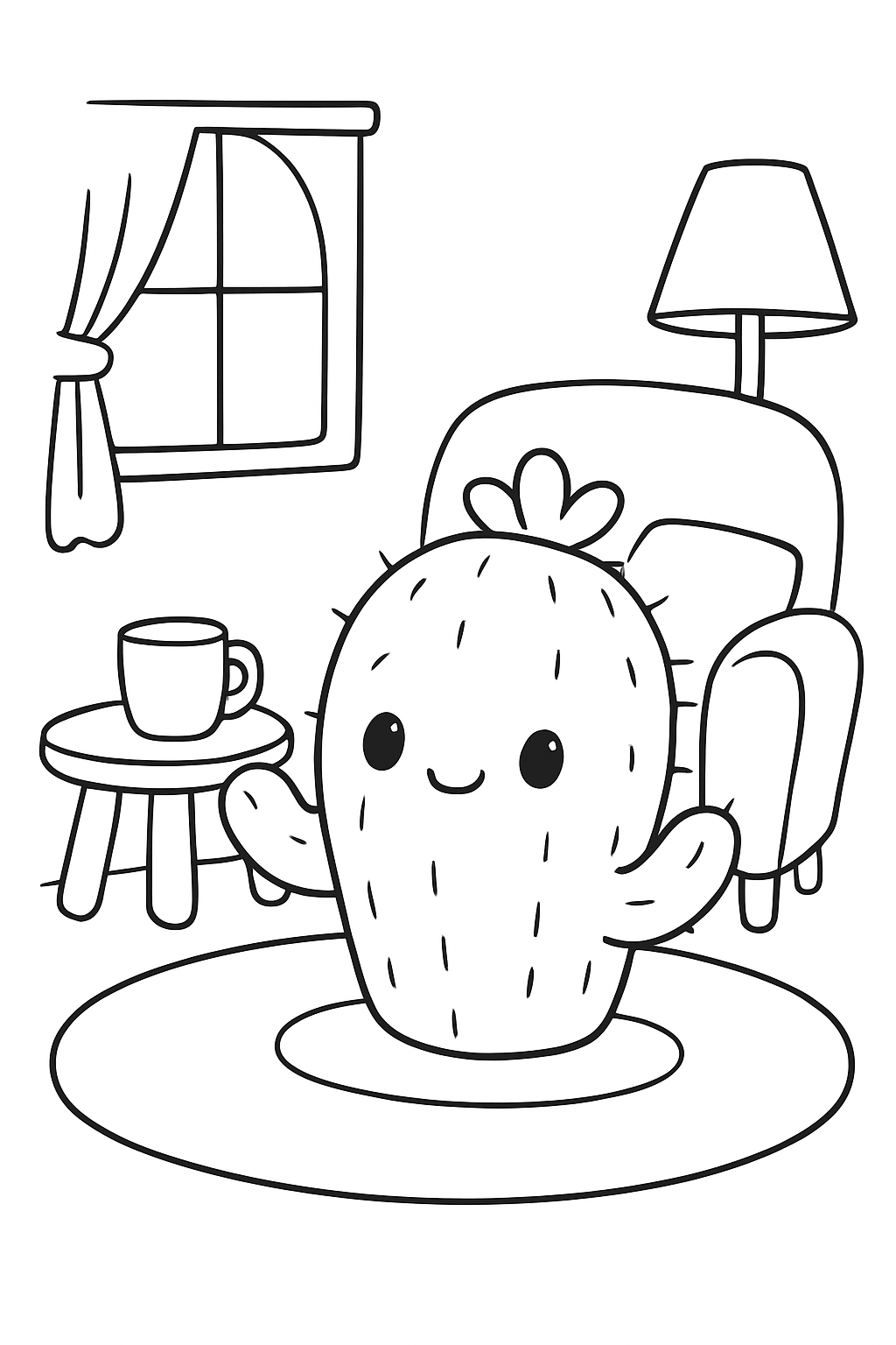 Cactos para colorir 04