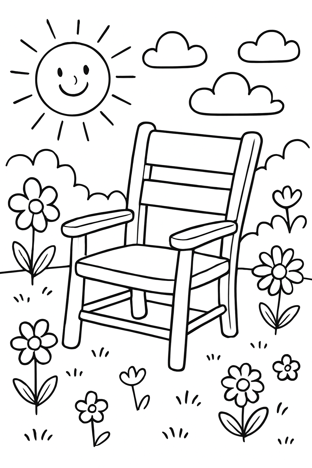 Cadeira para colorir 12
