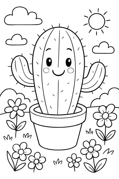 Cactos para colorir 12