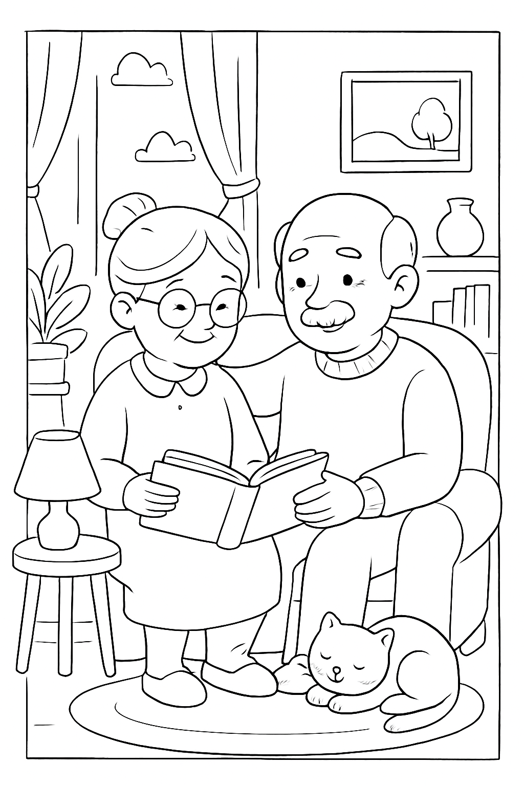 Avós para colorir 15
