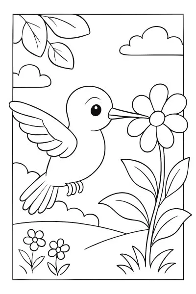 Beija-flor para colorir 05