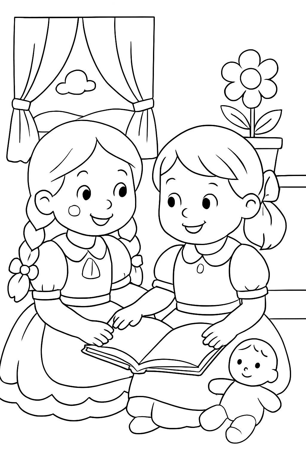 Bonecas para colorir 05