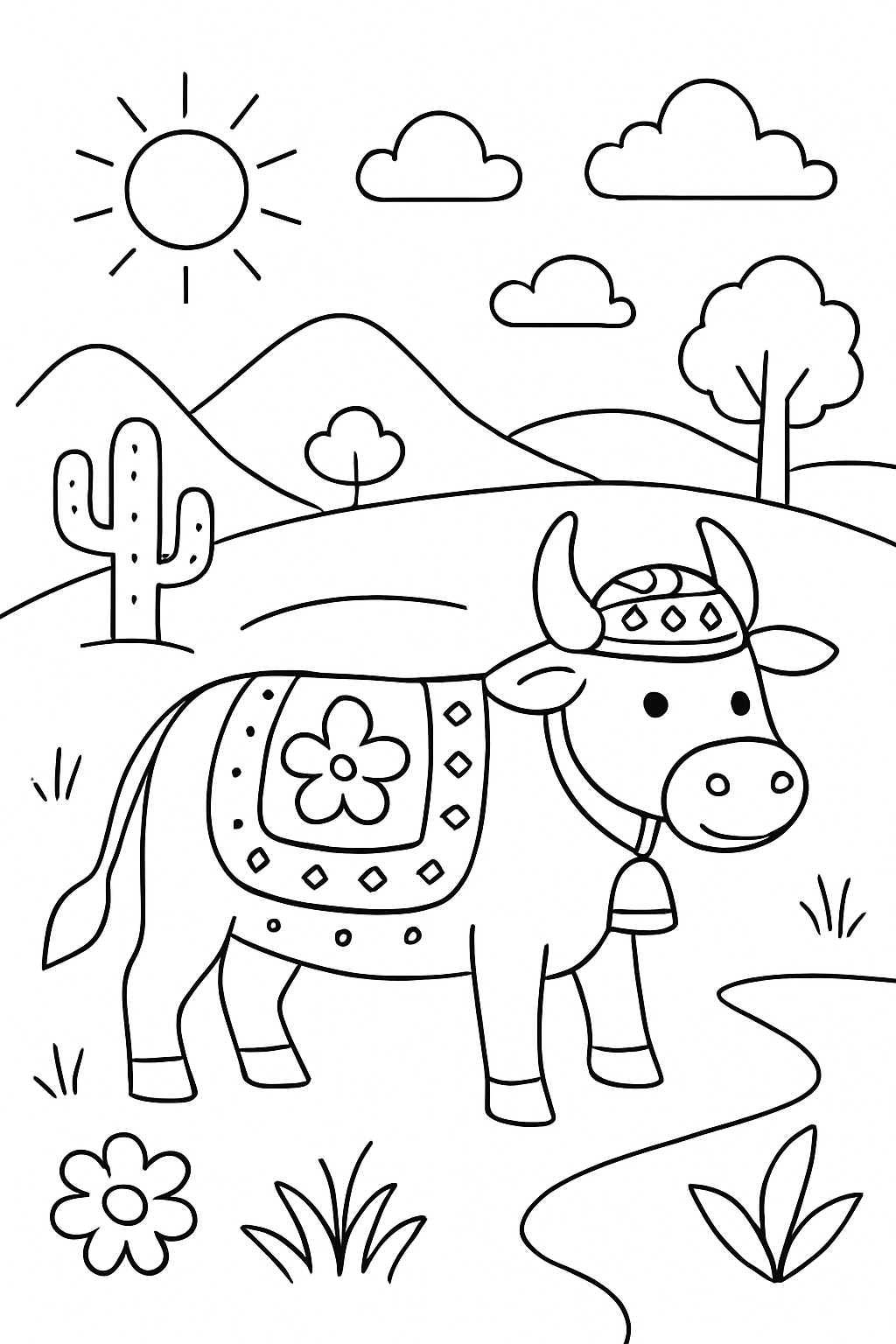 Bumba Meu Boi para colorir 10