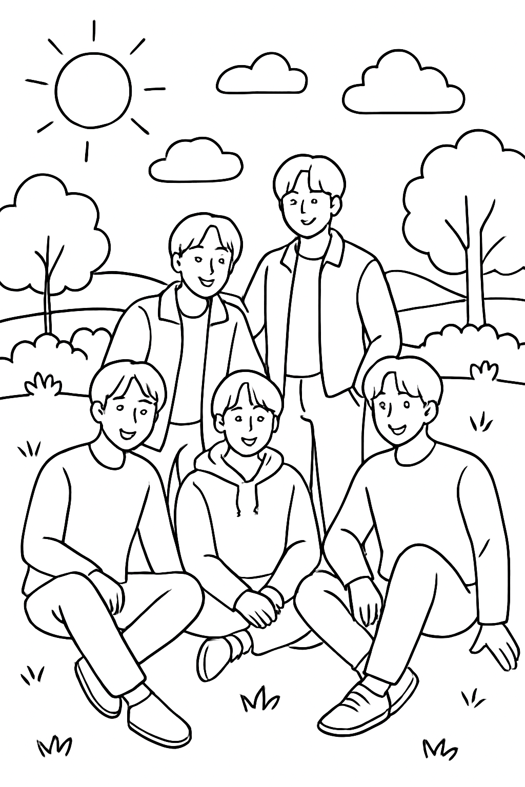BTS para colorir 08