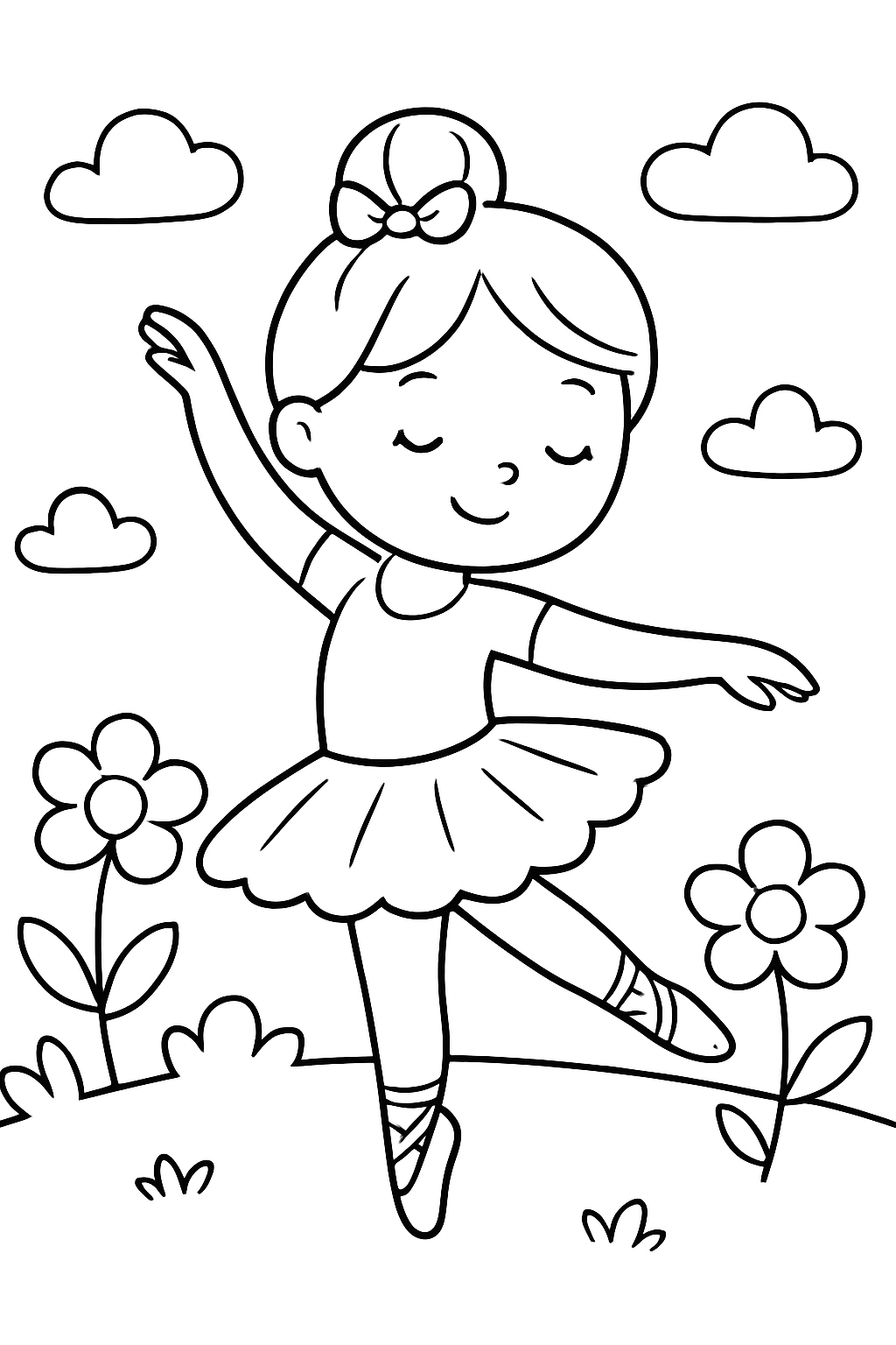 Ballerina Capuccina para colorir 01