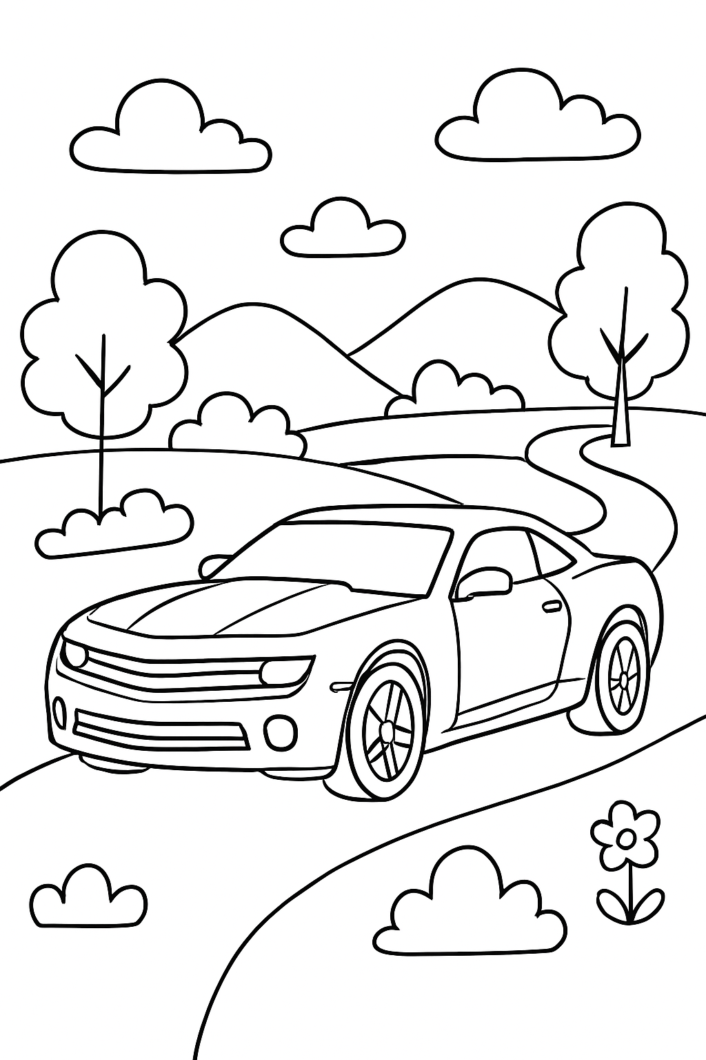 Camaro para colorir 10