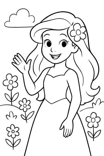 Ariel para colorir 01