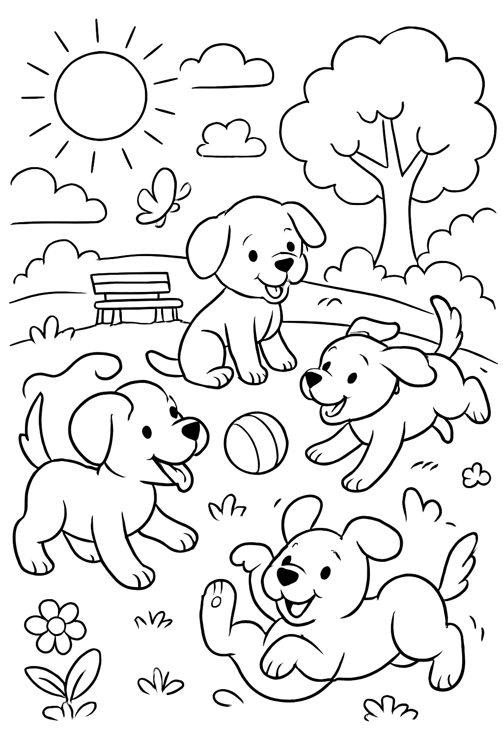 Cachorros para colorir 03