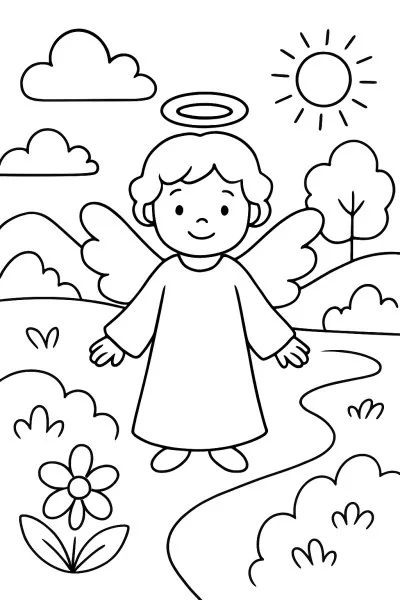 Anjos para colorir 10