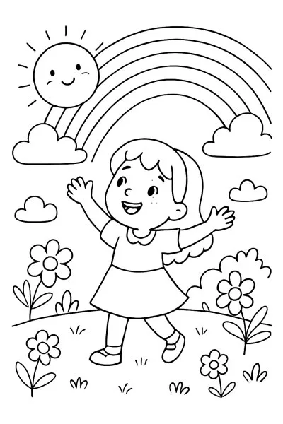 Arco-íris para colorir 09