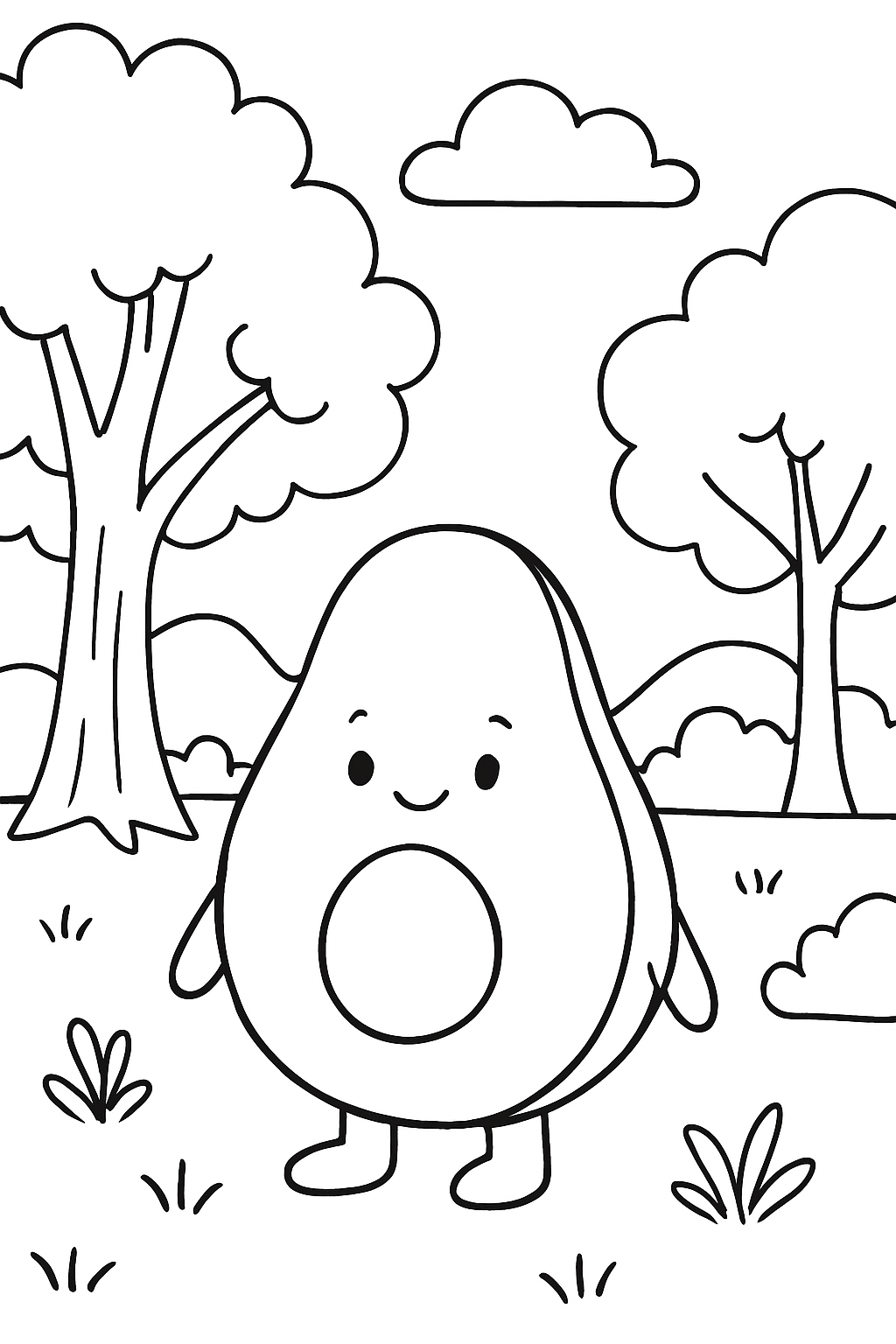 Abacate para colorir 02