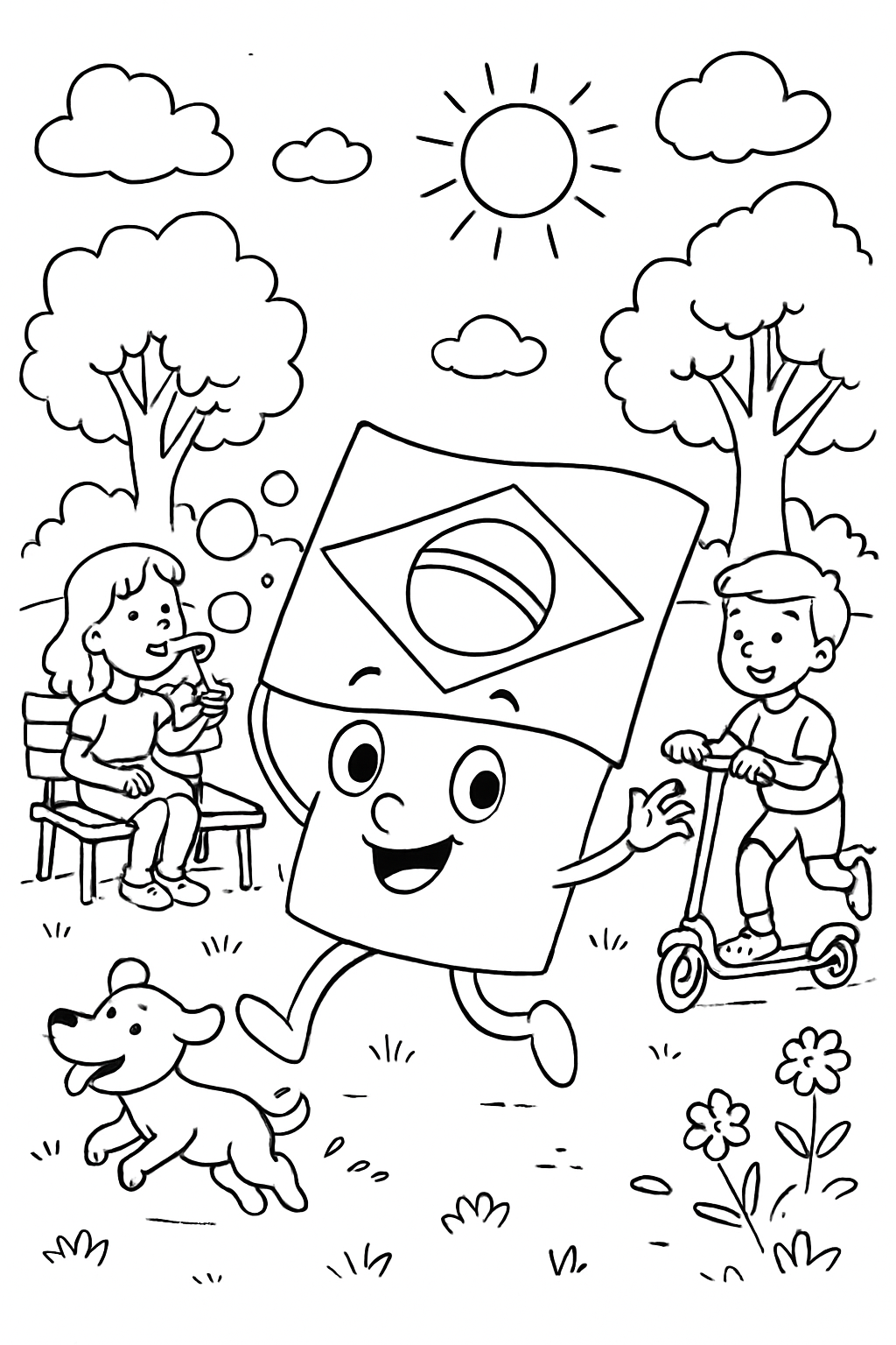 Bandeira do Brasil para colorir 03