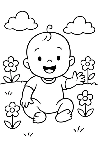 Bebê para colorir 01