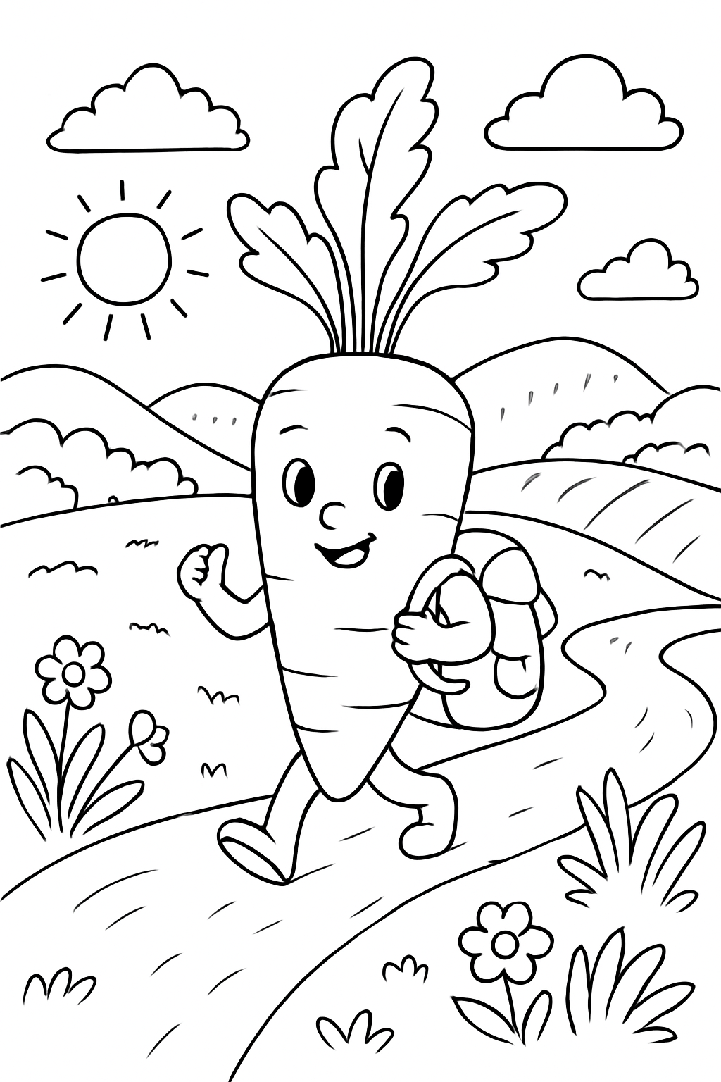 Cenoura para colorir 06