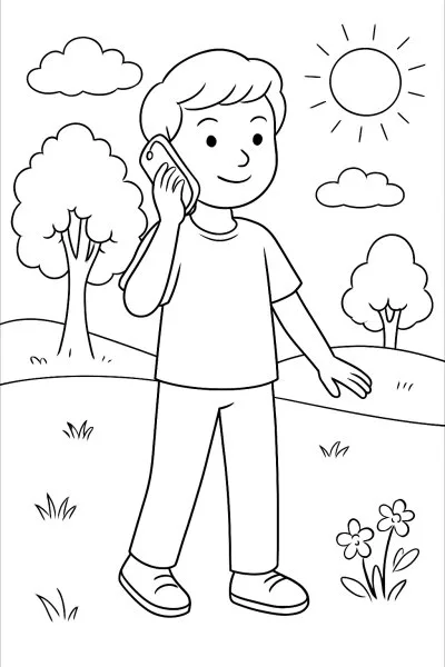 Celular para colorir 08