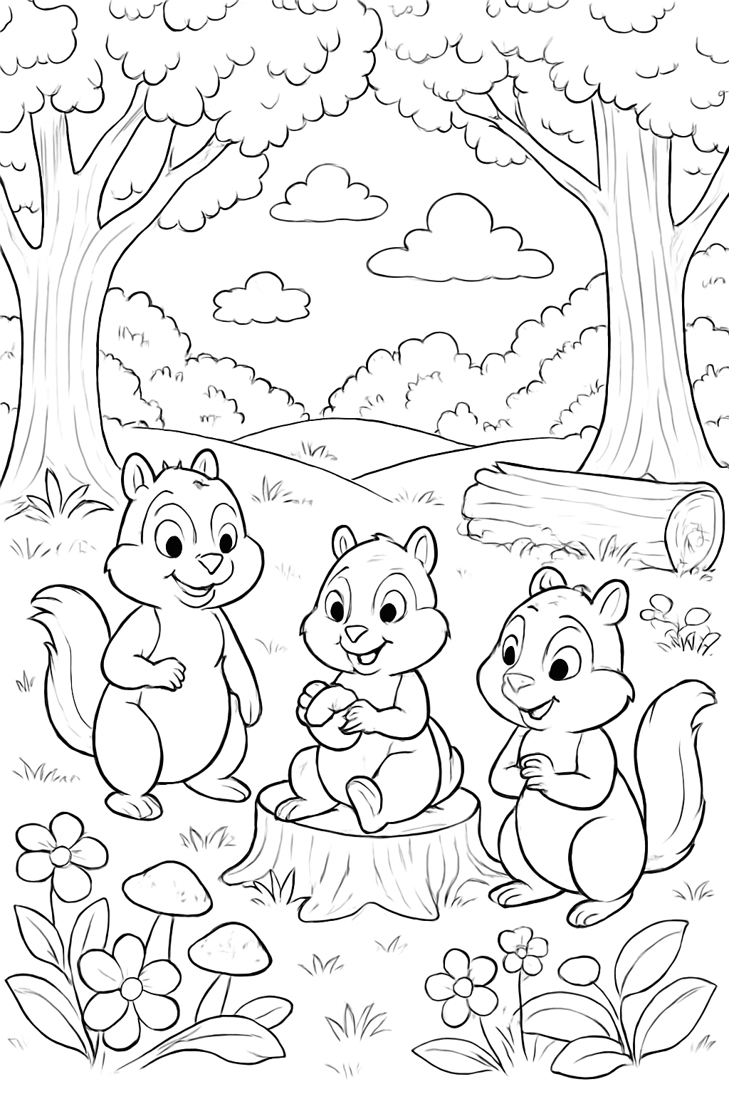 Alvin e os Esquilos para colorir 13