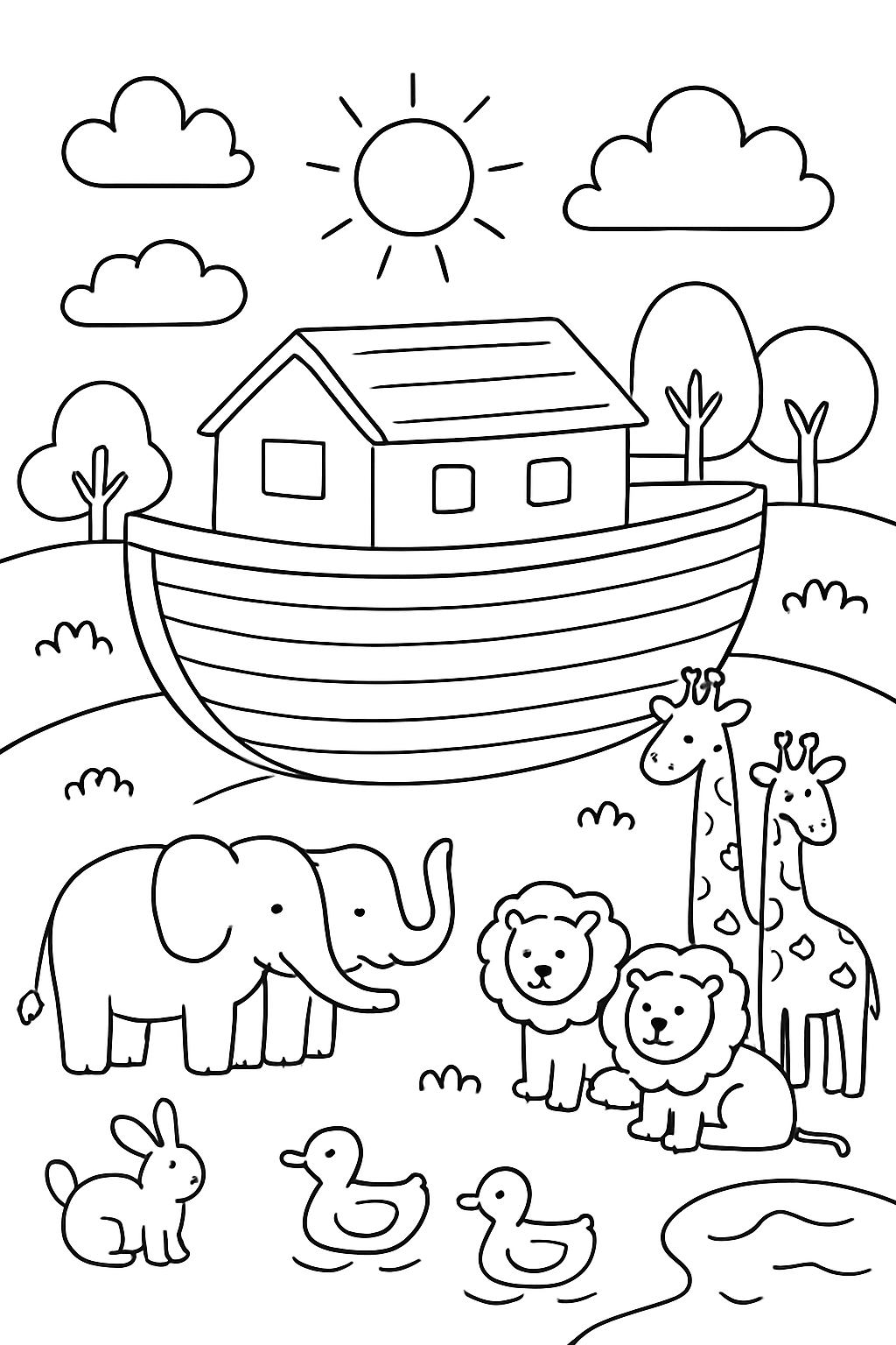 Arca de Noé para colorir 10