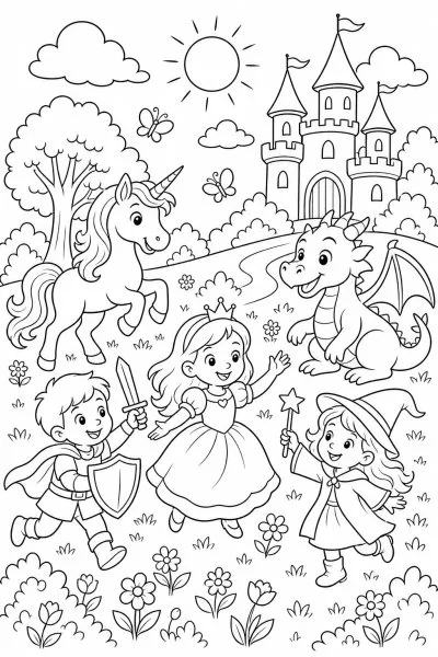 Fantasia e Contos para colorir 03
