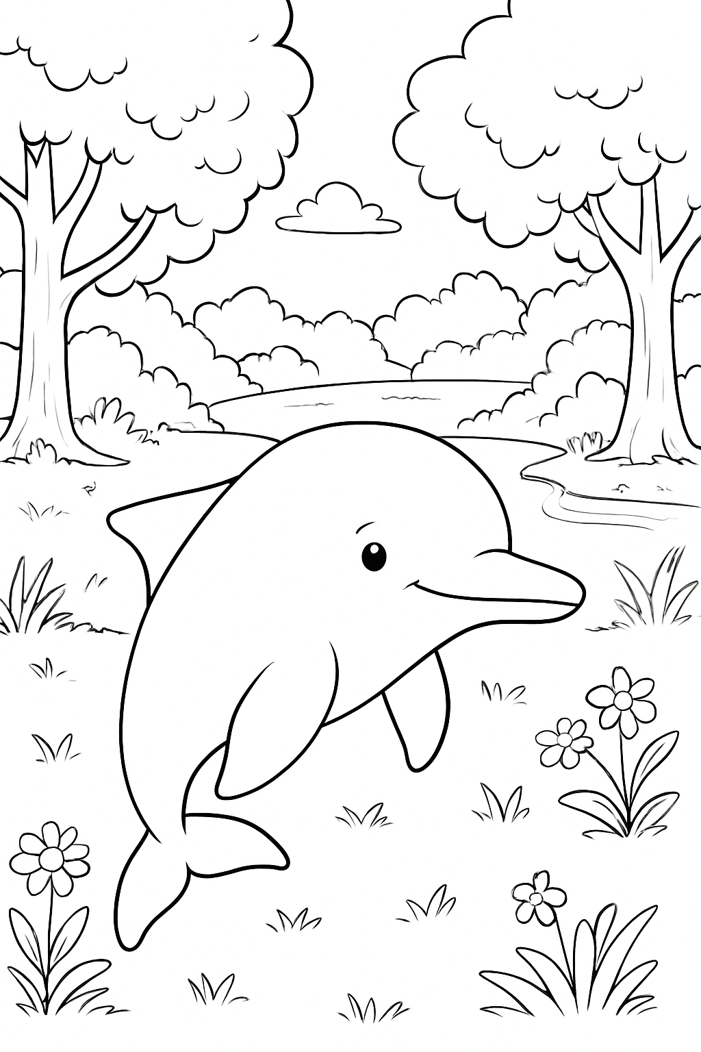 Boto-Cor-De-Rosa para colorir 02