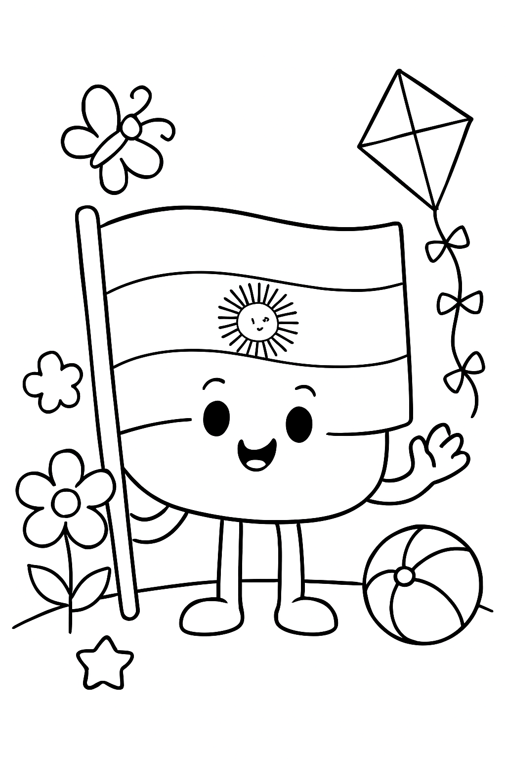 Bandeira da Argentina para colorir 07