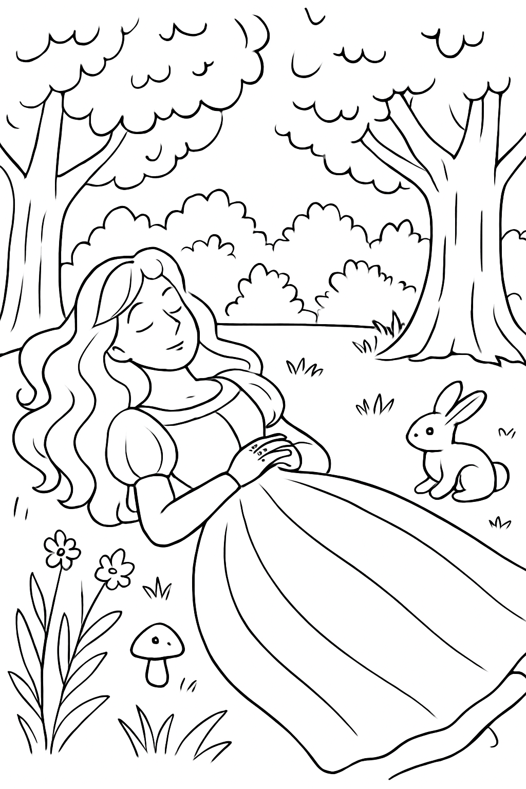 Bela Adormecida para colorir 02