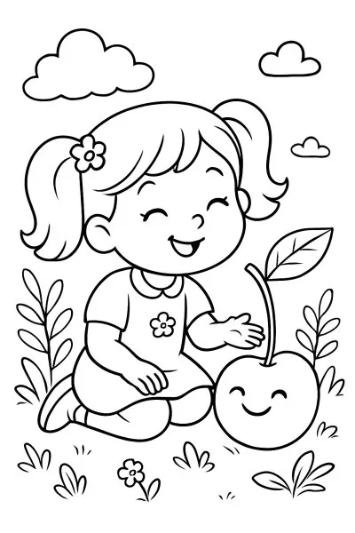 Cereja para colorir 09