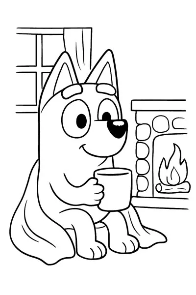 Bluey para colorir 04