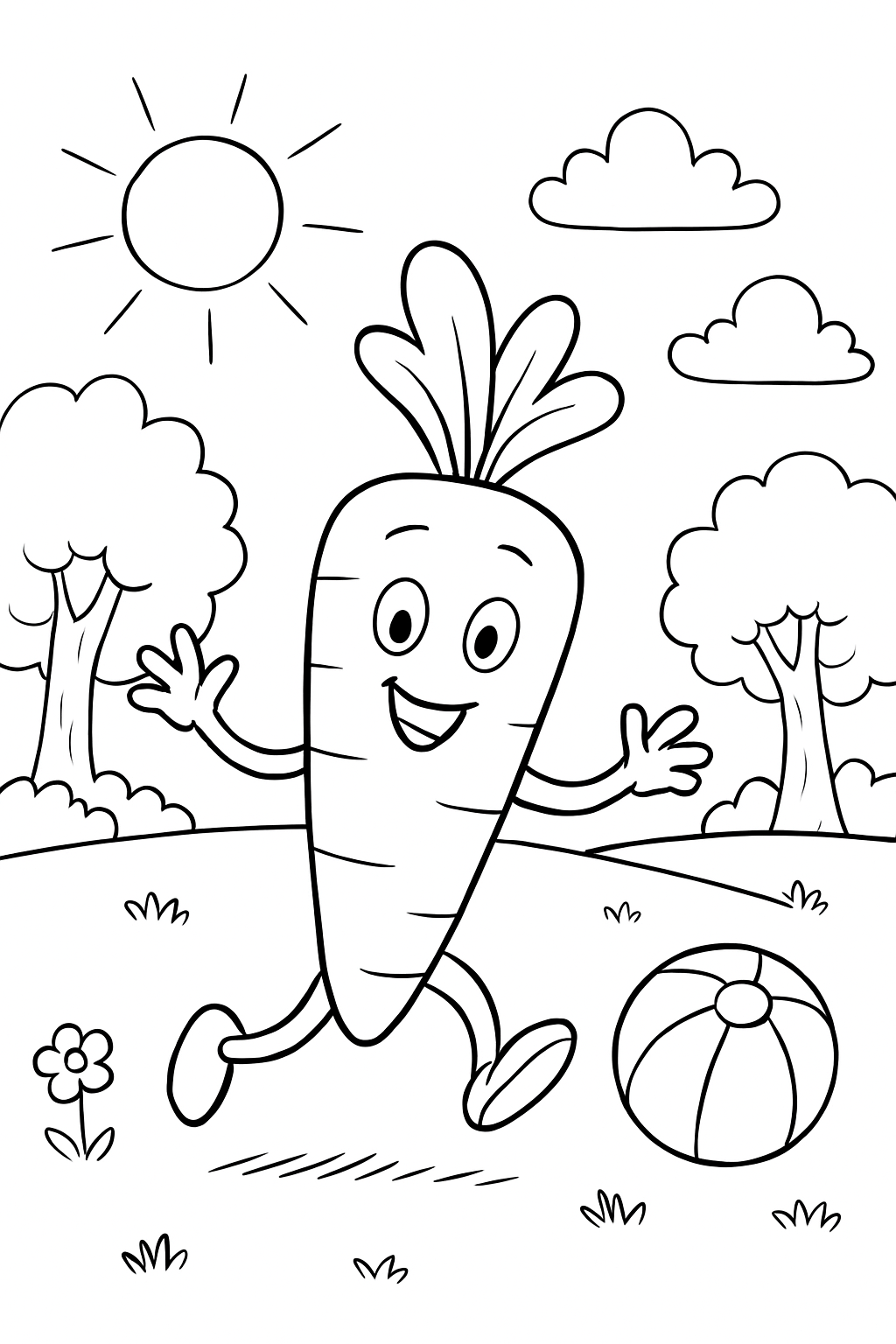 Cenoura para colorir 14