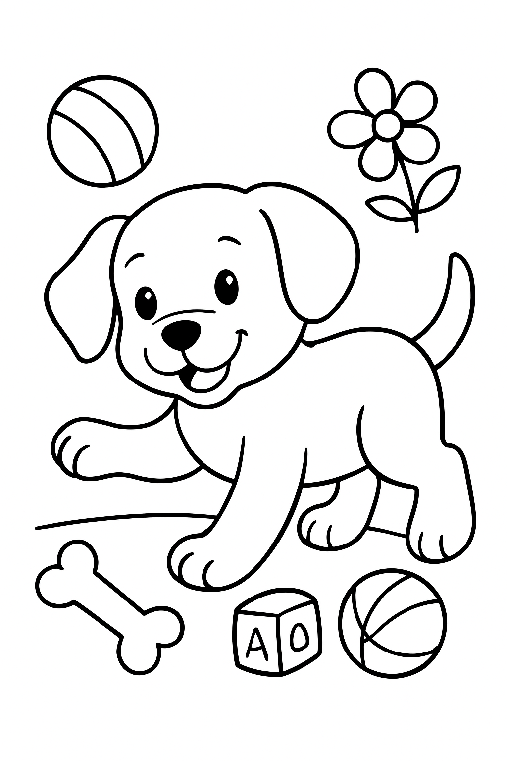 Cachorros para colorir 07