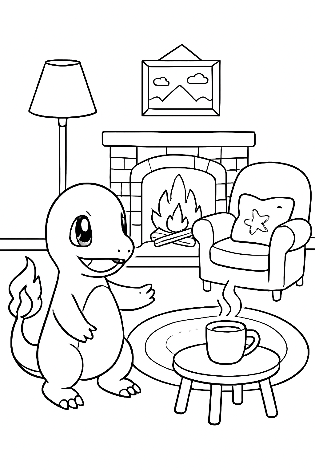Charmander para colorir 15