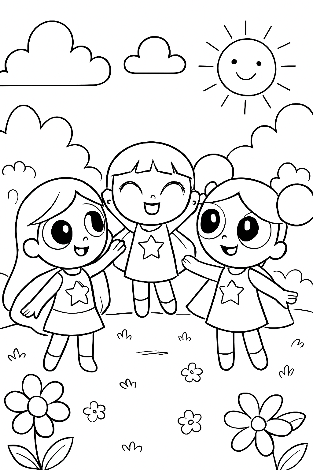 As Meninas Superpoderosas para colorir 09