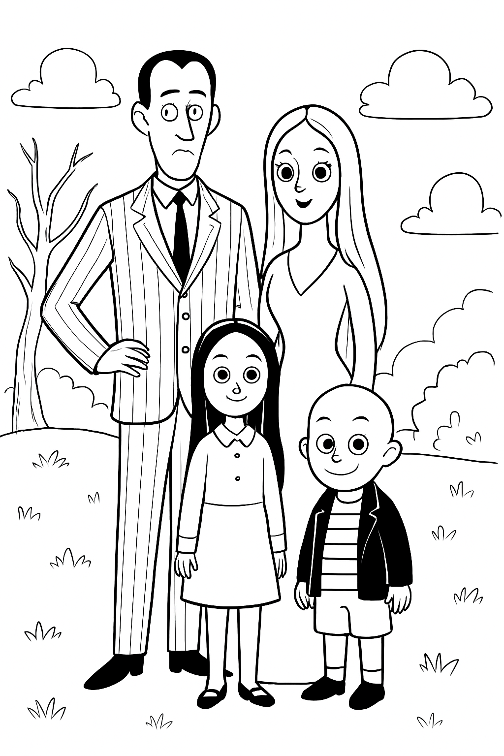 A Família Addams para colorir 08