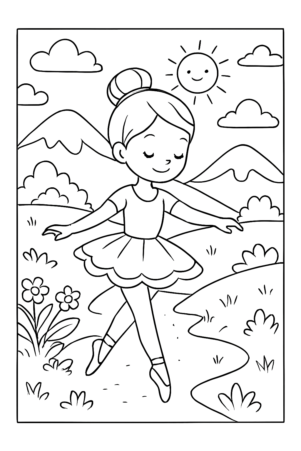 Bailarina para colorir 06