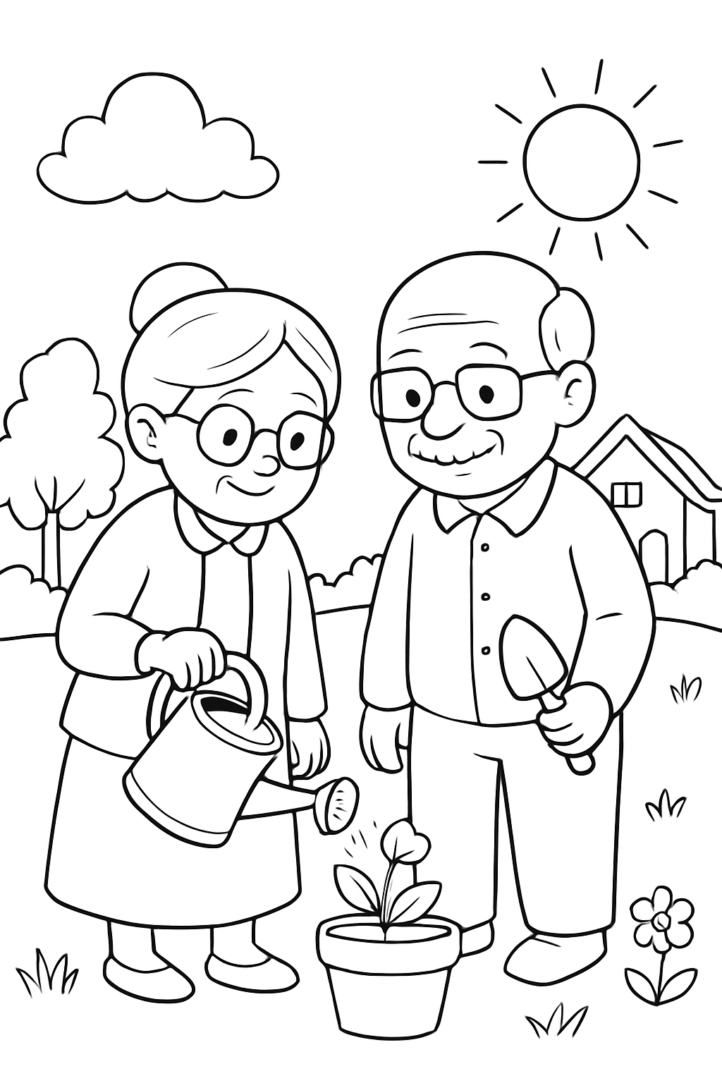 Avós para colorir 11