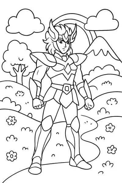 Cavaleiros do Zodíaco para colorir 10