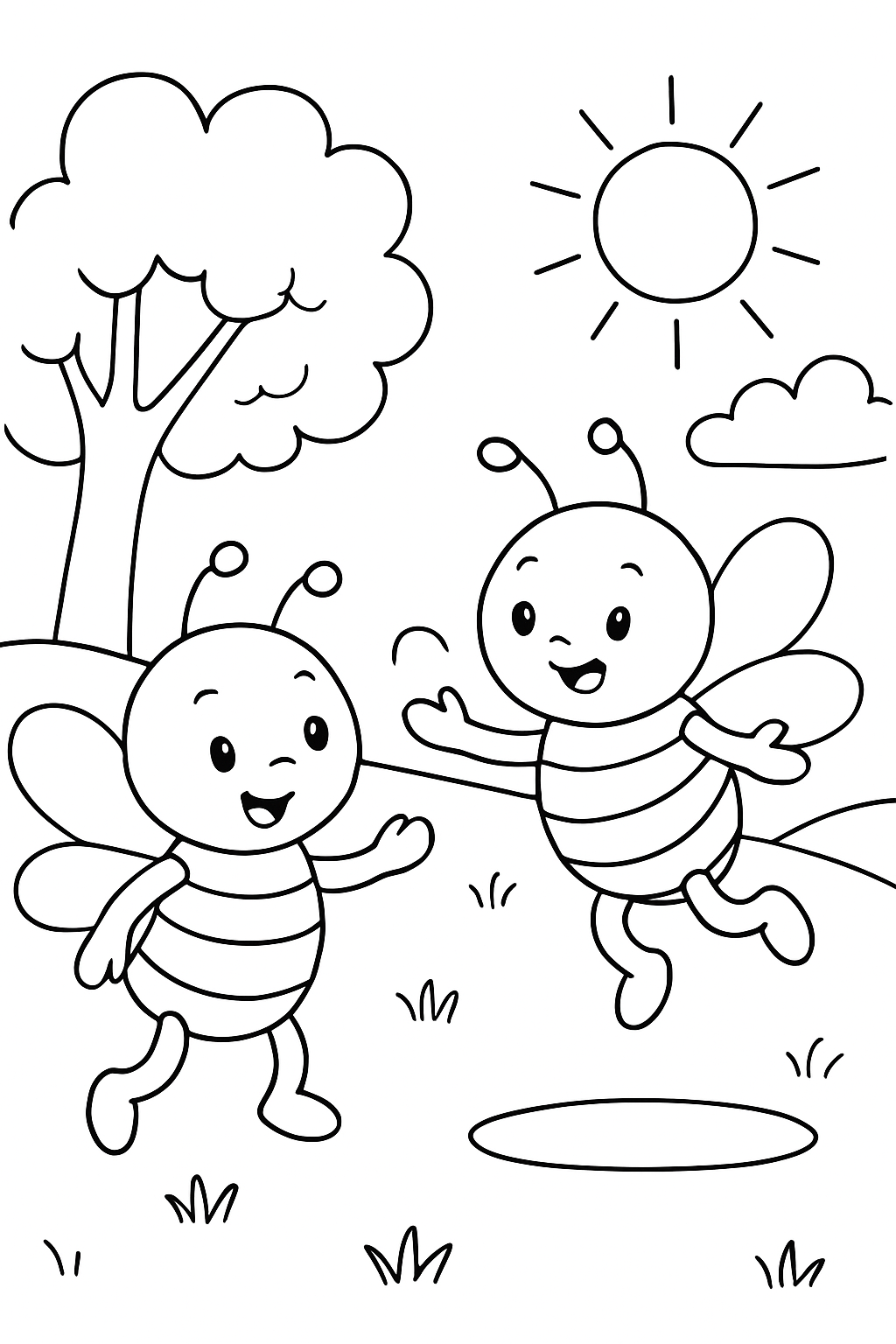 Abelhas para colorir 03
