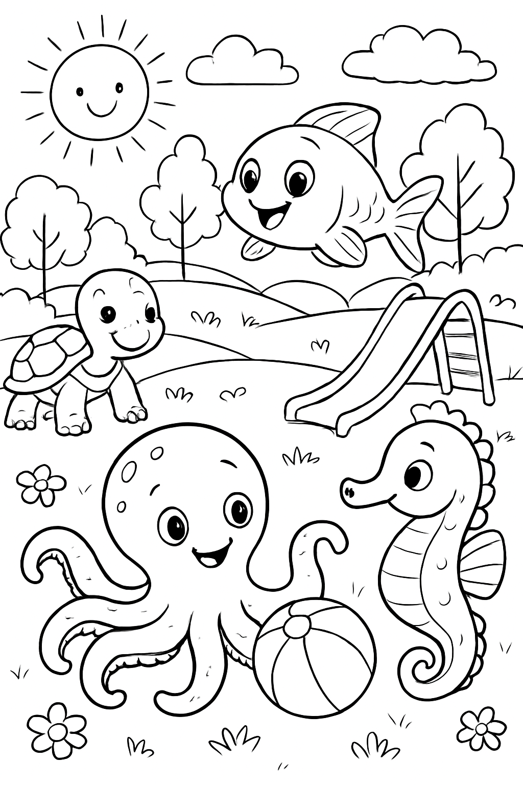 Animais Marinhos para colorir 03