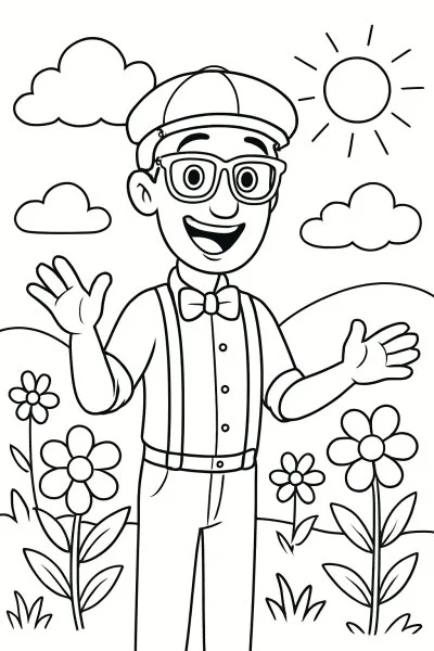 Blippi para colorir 12