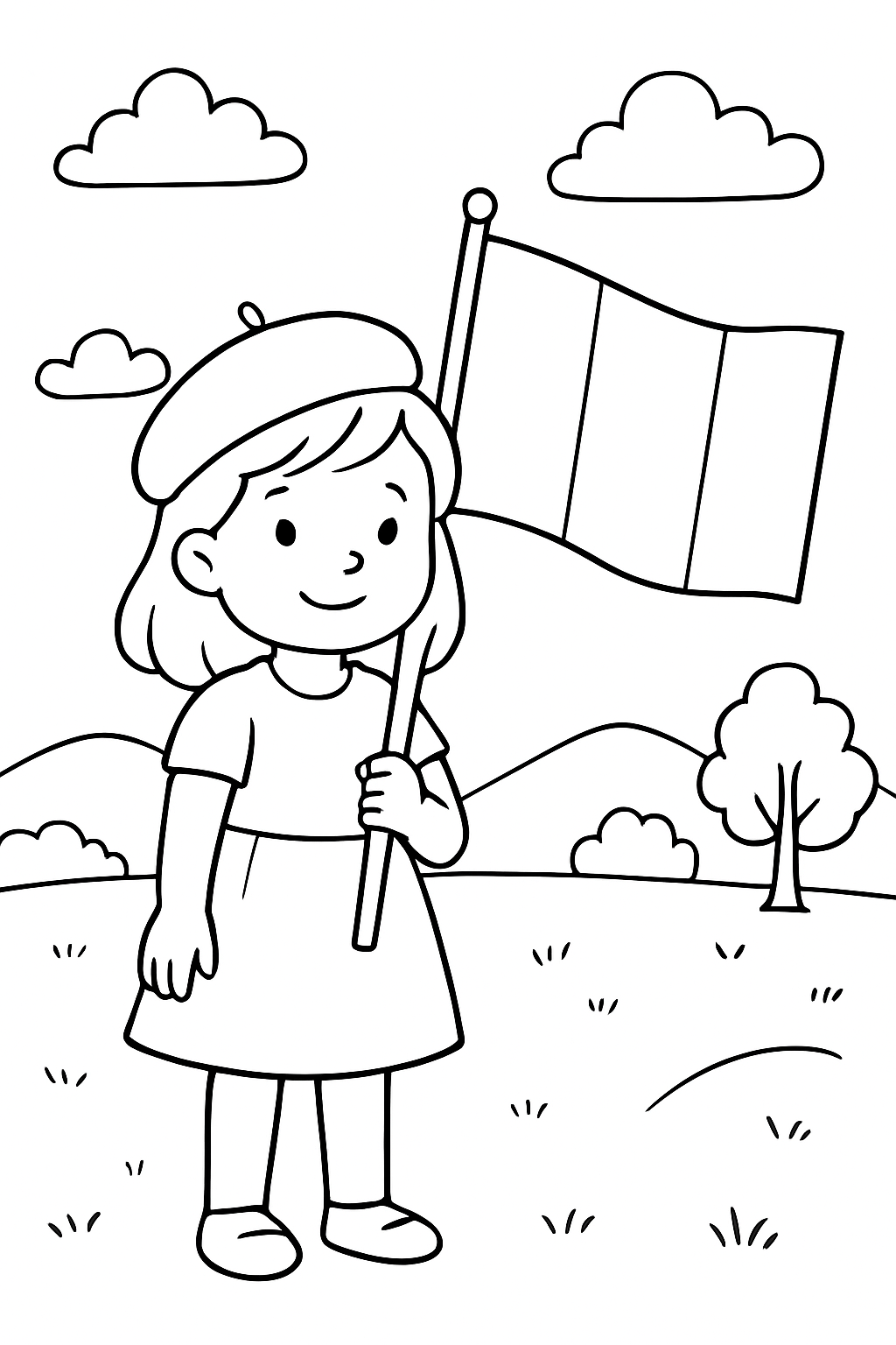 Bandeira da França para colorir 08