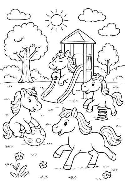 Cavalos para colorir 03