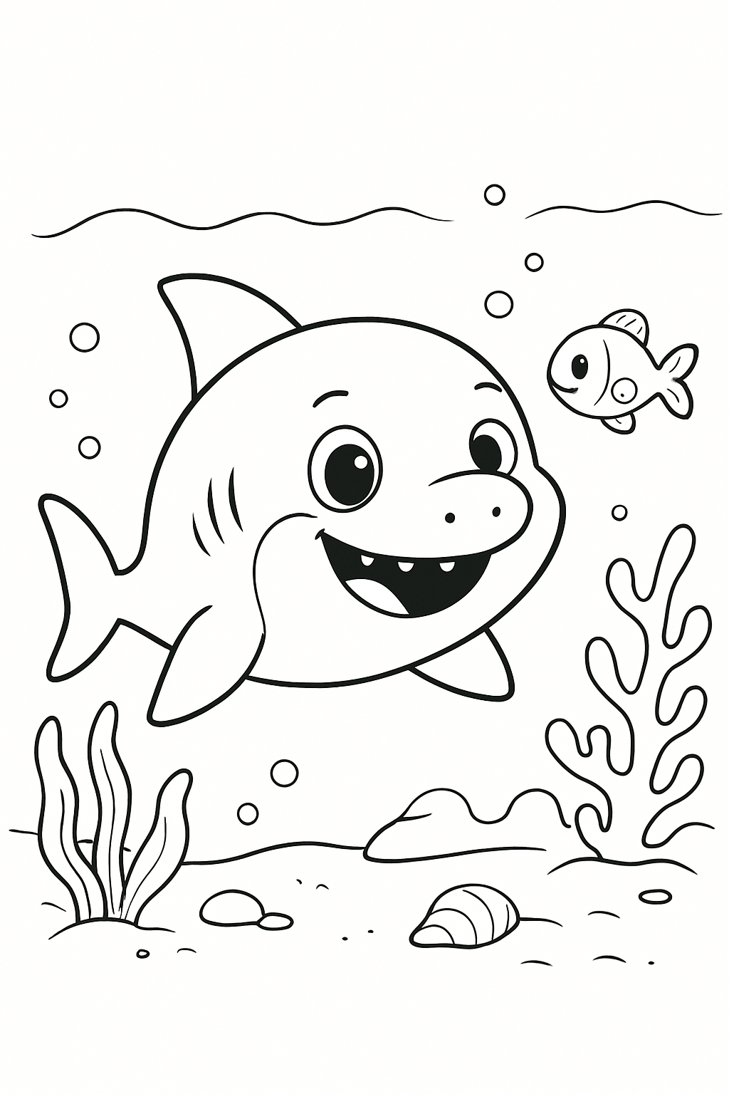 Baby Shark para colorir 11
