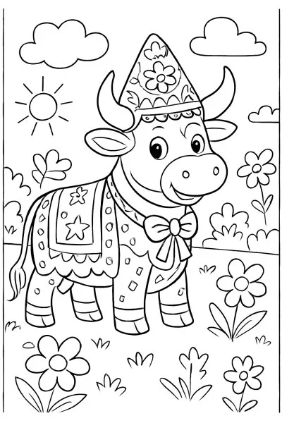 Bumba Meu Boi para colorir 12