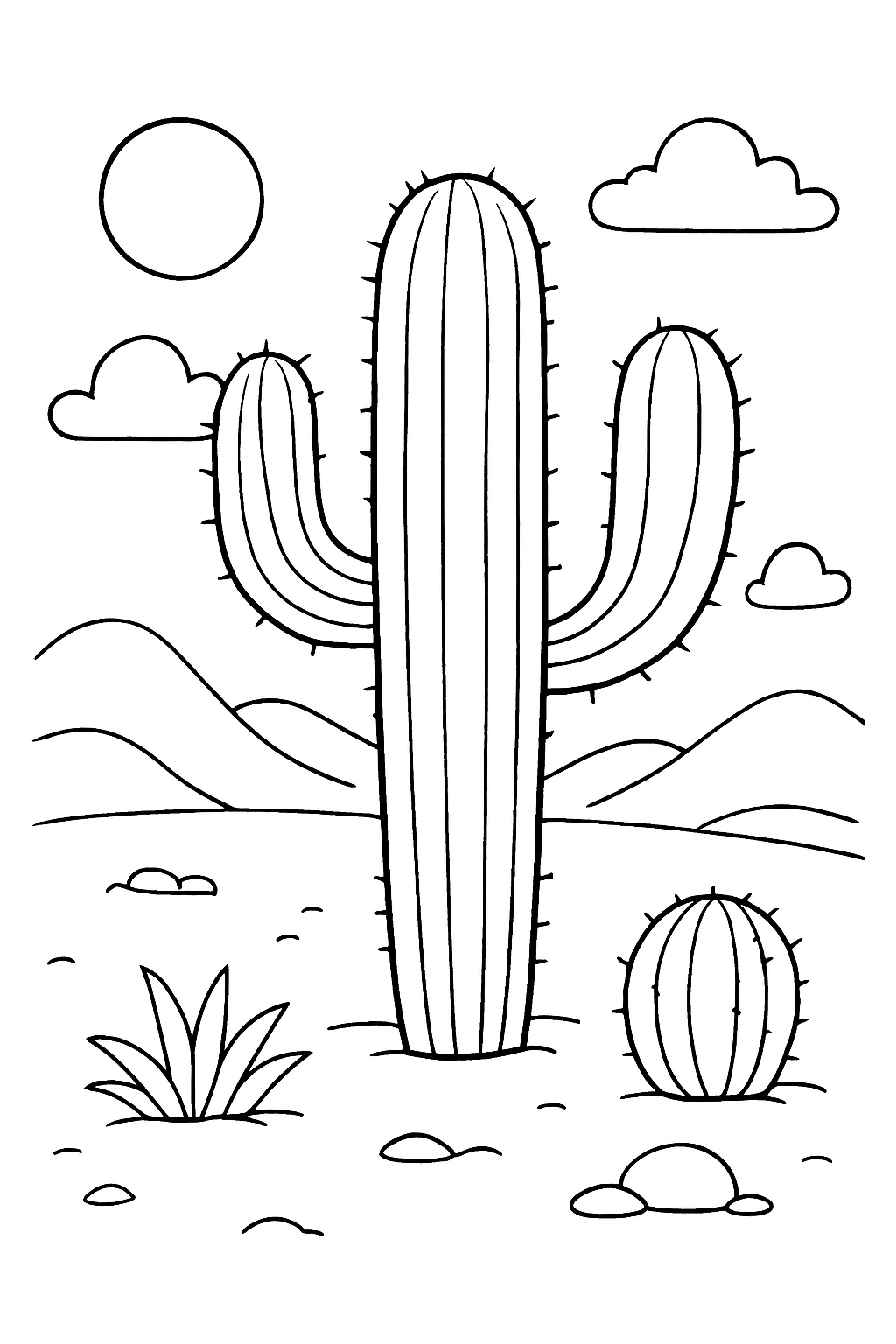 Cactos para colorir 08