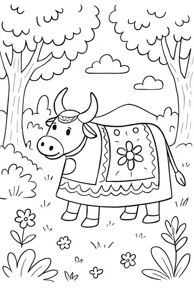 Bumba Meu Boi para colorir 02