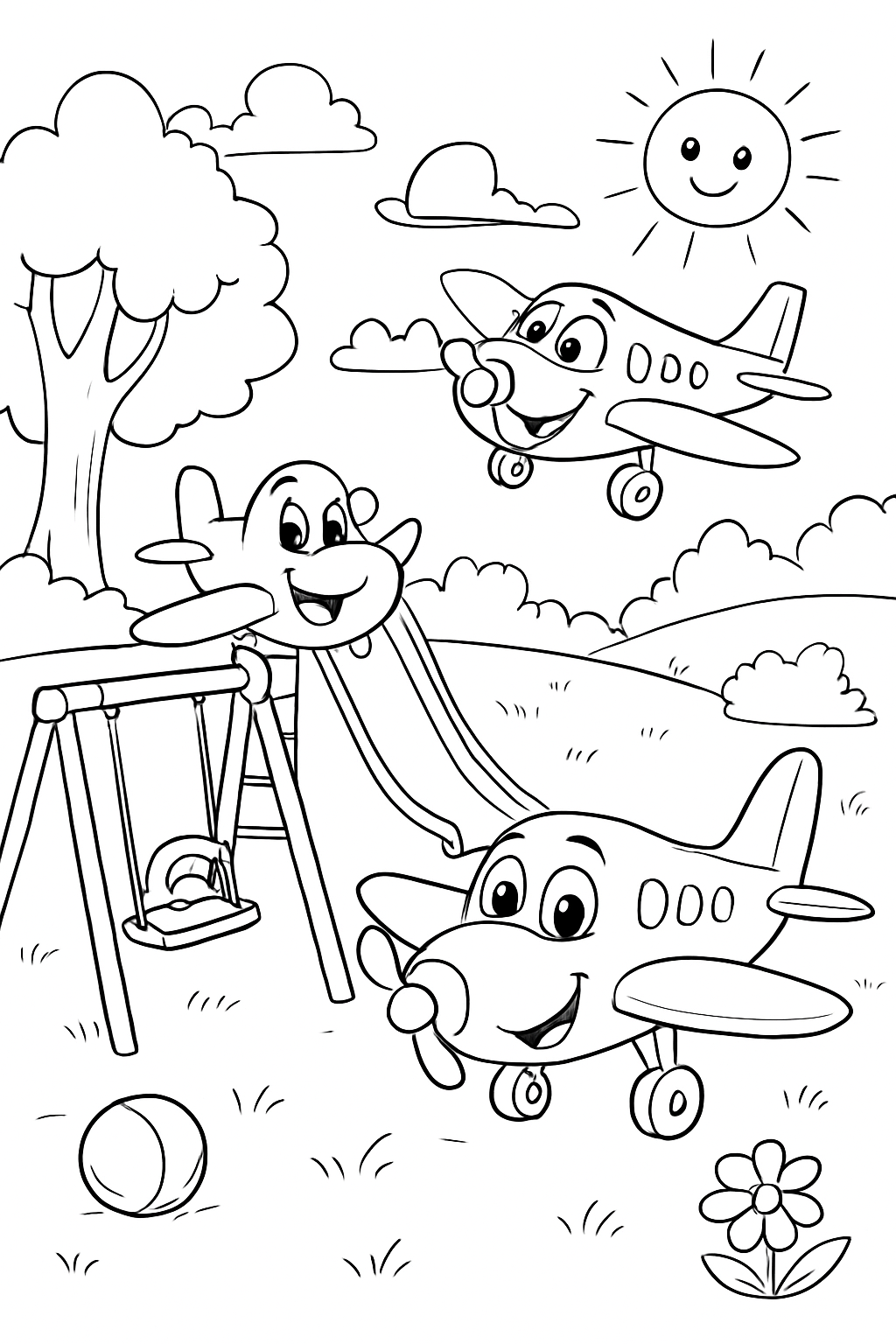 Aviões para colorir 03